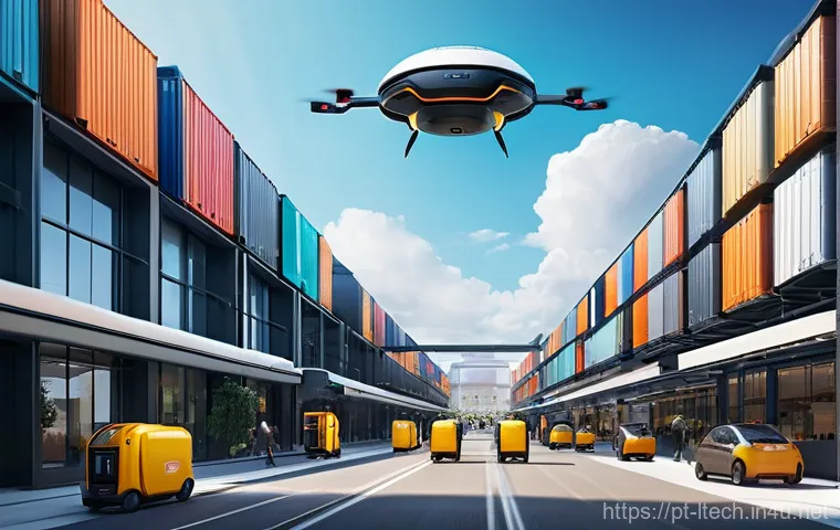 물류기술사와 최적의 물류 경로 설계 - **Prompt:** "An eco-friendly urban delivery scene in Lisbon, Portugal, featuring several sleek, mode...