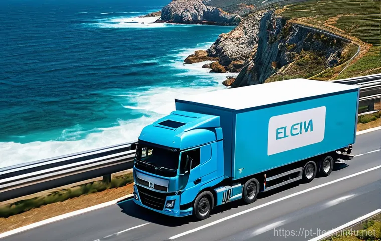 물류기술사와 콜드체인 물류 운영 사례 - **Prompt:** A bustling, brightly lit, and meticulously organized cold chain logistics warehouse. Div...