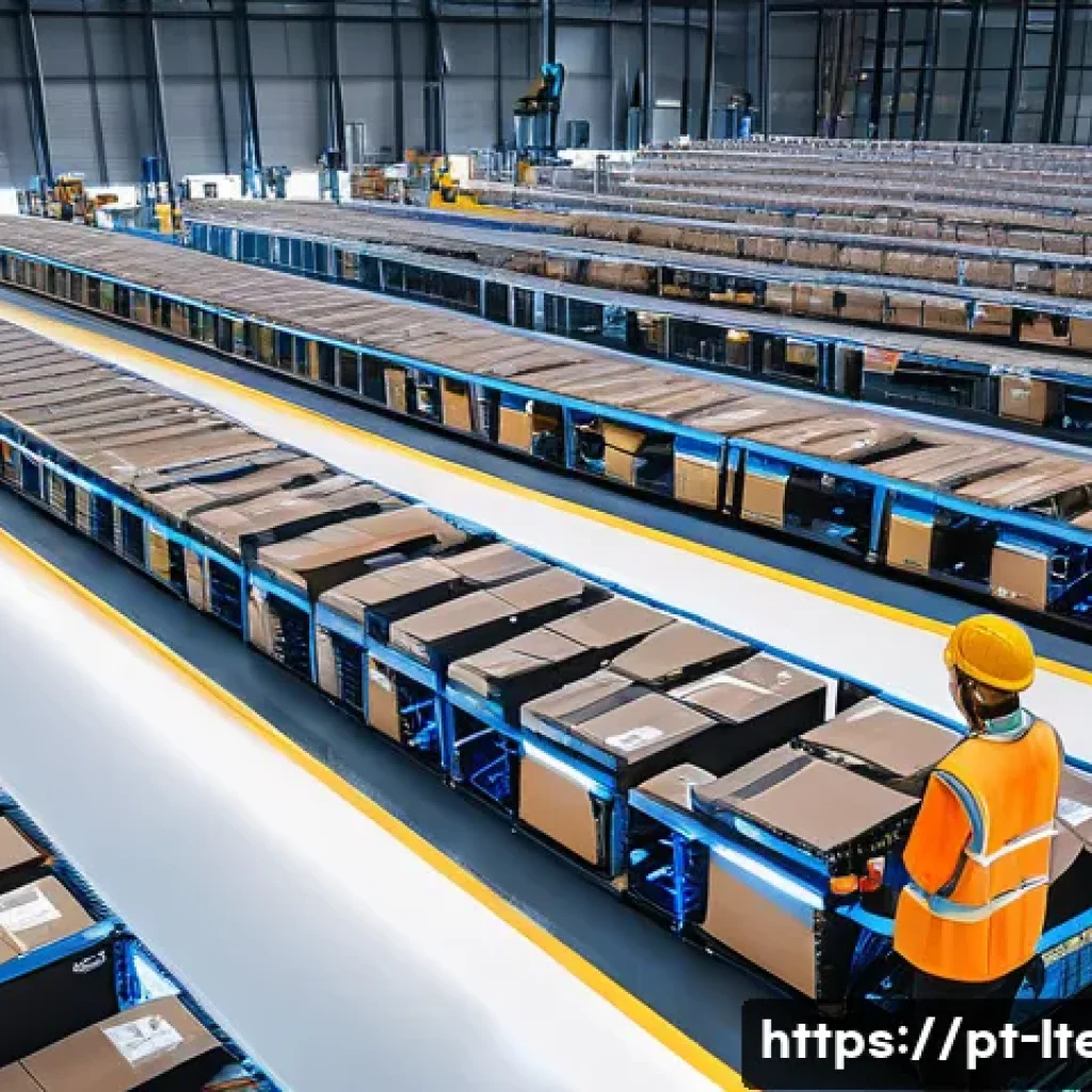 물류기술사 자격증의 전망과 중요성 - **Prompt 1: Futuristic Logistics Hub with Integrated Automation and Human Oversight**
    A wide-ang...