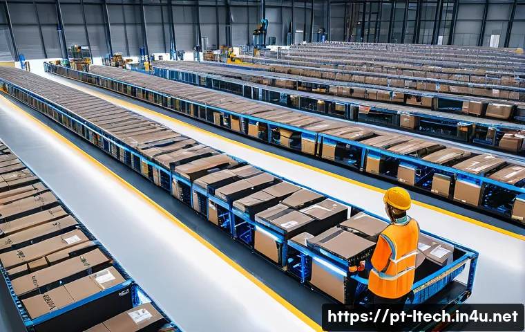 물류기술사 자격증의 전망과 중요성 - **Prompt 1: Futuristic Logistics Hub with Integrated Automation and Human Oversight**
A wide-ang...