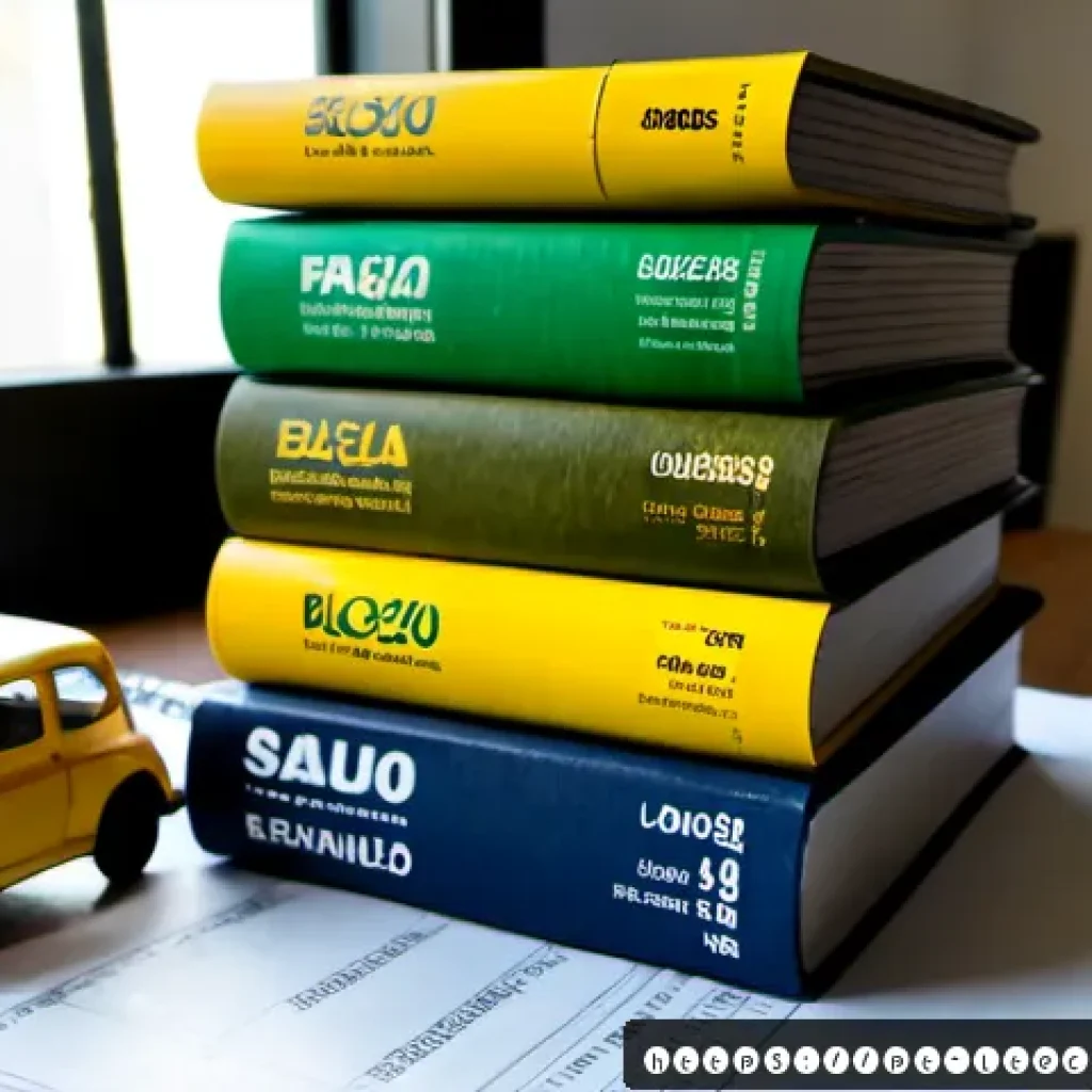 물류기술사 취득을 위한 추천 도서 - Photorealistic study desk in a modern São Paulo apartment at early morning, a focused Brazilian logi...
