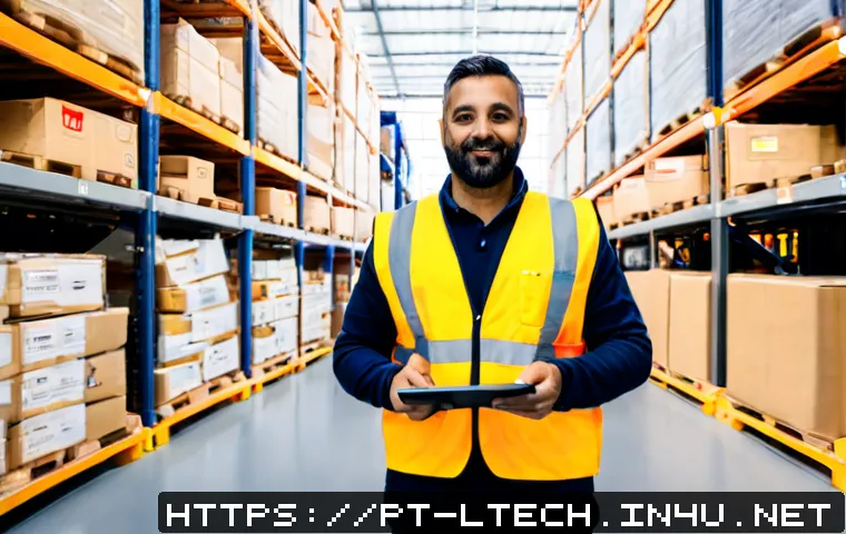 Home 17 물류기술사와 물류 데이터 시각화 기술 - Photorealistic logistics technology specialist in a modern Portuguese distribution center near Lisbo...